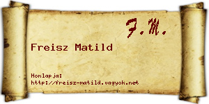 Freisz Matild névjegykártya